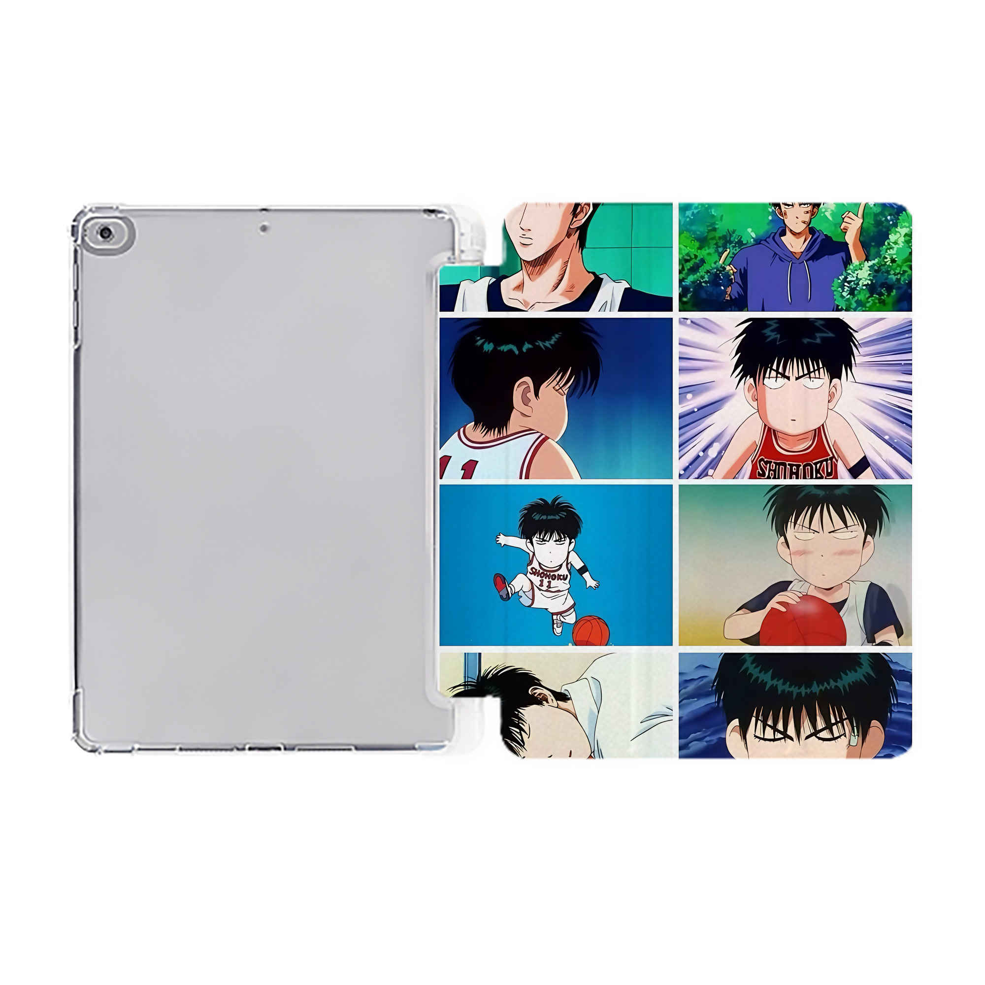 （画像用） SLAM DUNK／スラムダンク IPad ケース ペン収納付き 三つ折りスタンド PUレザー×シリコン 対応機種9.5/10.5/10.9インチ